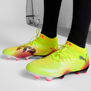 Chaussures de soccer à crampons pour terrain ferme FUTURE 8 ULTIMATE Homme, Yellow Alert-PUMA Black-Sun Struck, extralarge